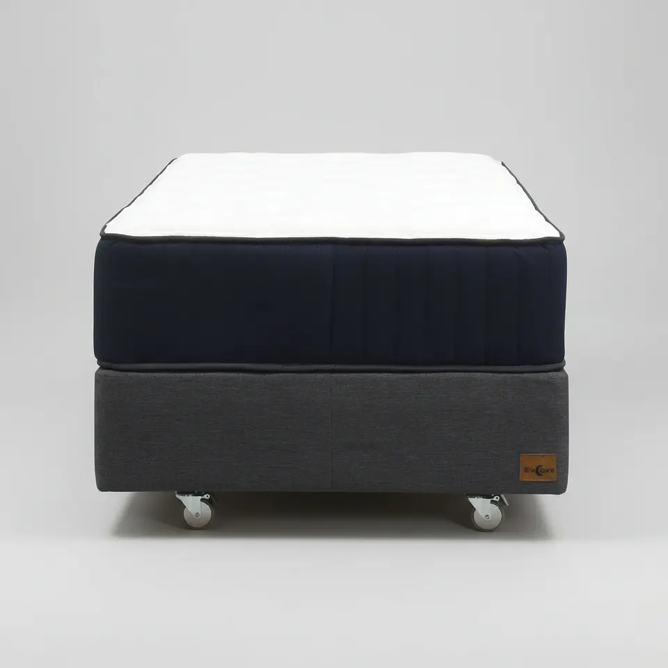 Cama 1.5 Plaza Box 30 cm + Colchon CIC - Ruedas A Eleccion 5