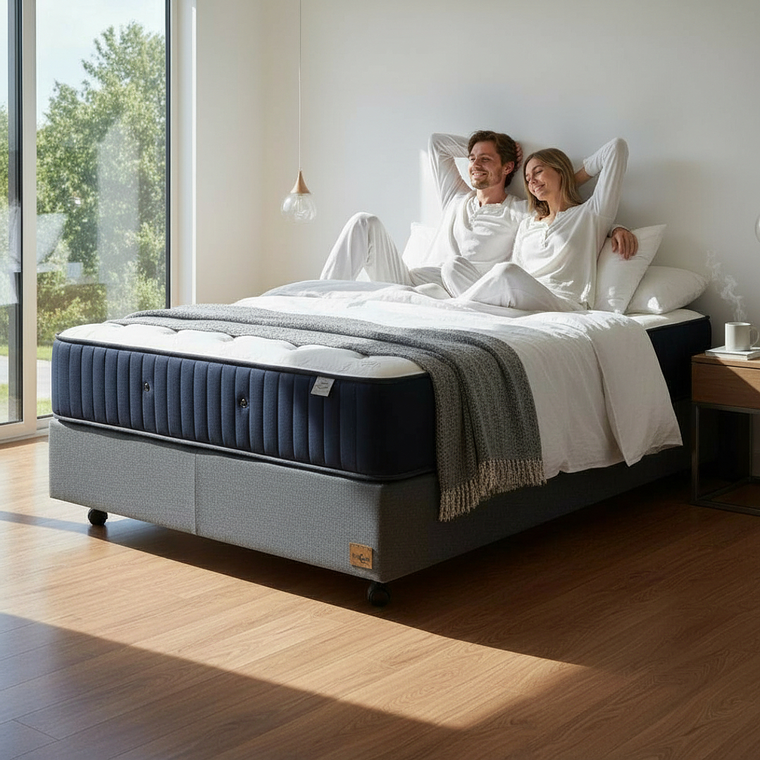 Cama 1.5 Plaza Box 30 cm + Colchon CIC - Ruedas A Eleccion 10