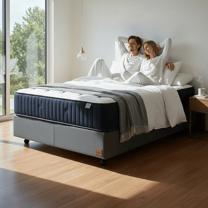 Cama 1.5 Plaza Box 30 cm + Colchon CIC - Ruedas A Eleccion 10