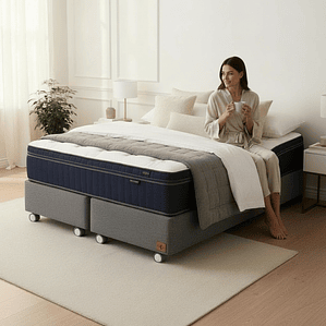 Cama Super King  Box 30 cm + Colchon CIC - Ruedas A Eleccion