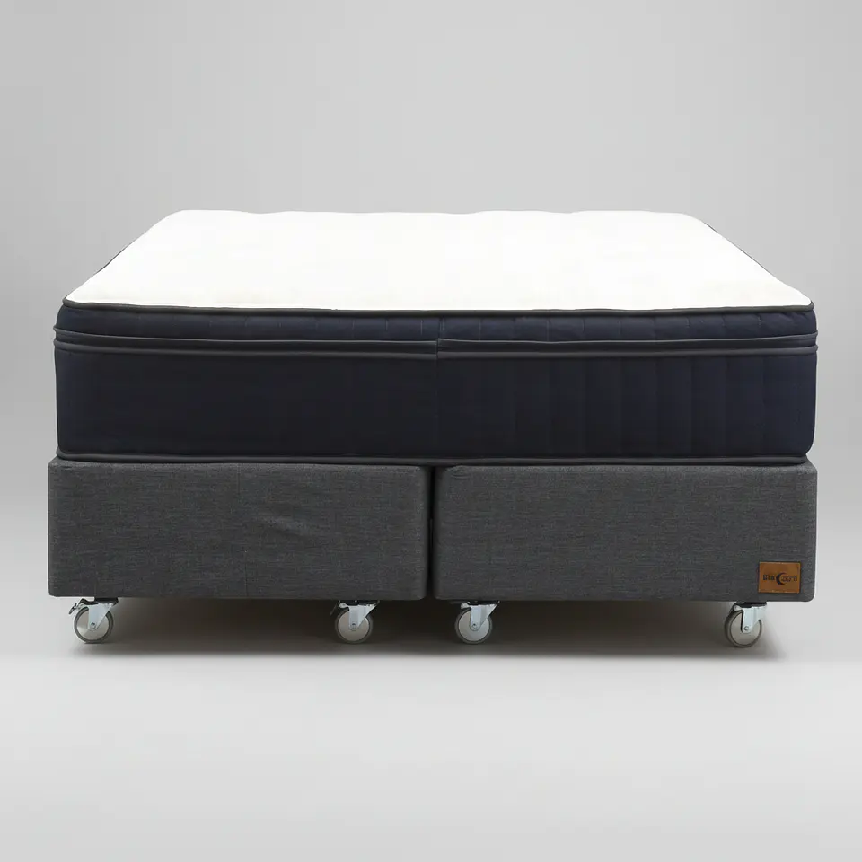 Cama Super King  Box 30 cm + Colchon CIC - Ruedas A Eleccion 5
