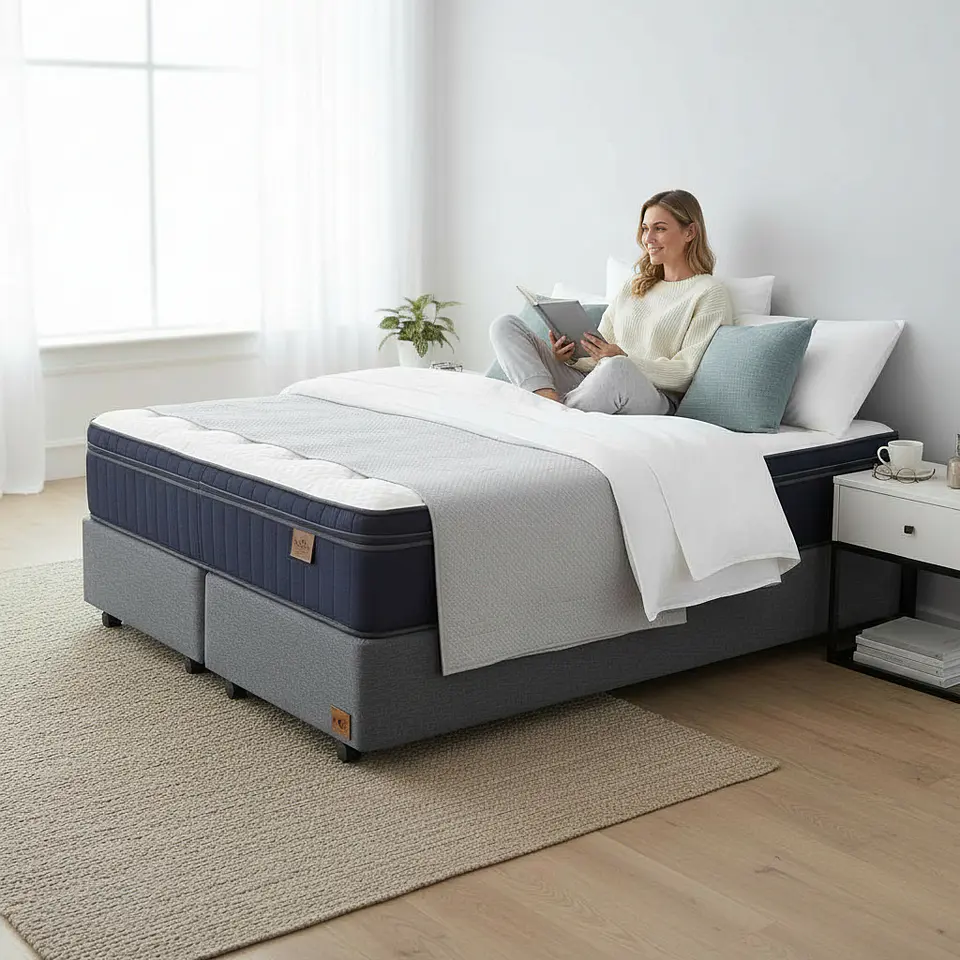 Cama Super King  Box 30 cm + Colchon CIC - Ruedas A Eleccion 10