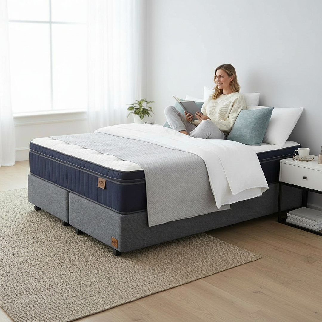 Cama King  Box 30 cm + Colchon CIC - Ruedas A Eleccion 10