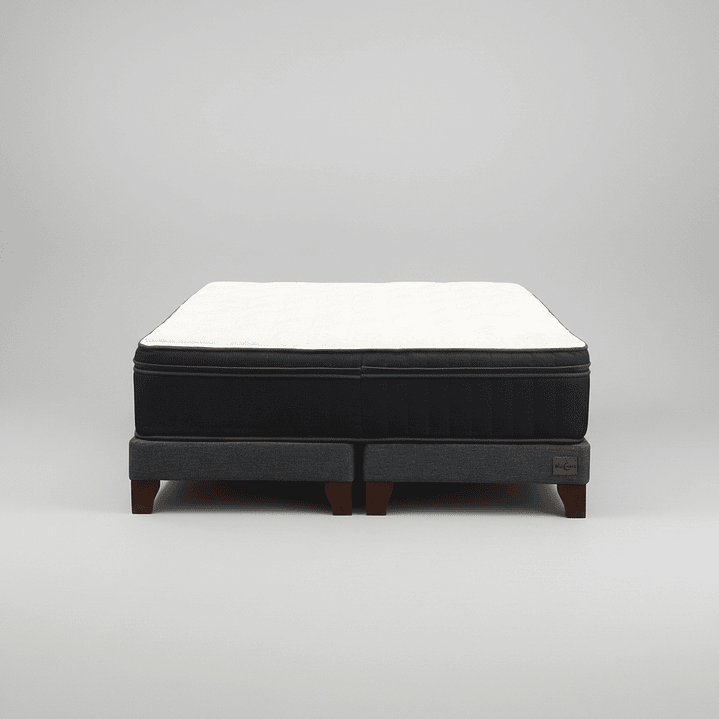 Cama 2 Plaza Box 13 cm + Colchon CIC - Patas De Madera  5