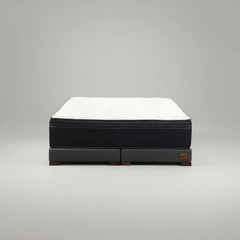 Cama King Box 13 cm + Colchon CIC - Patas De Madera 