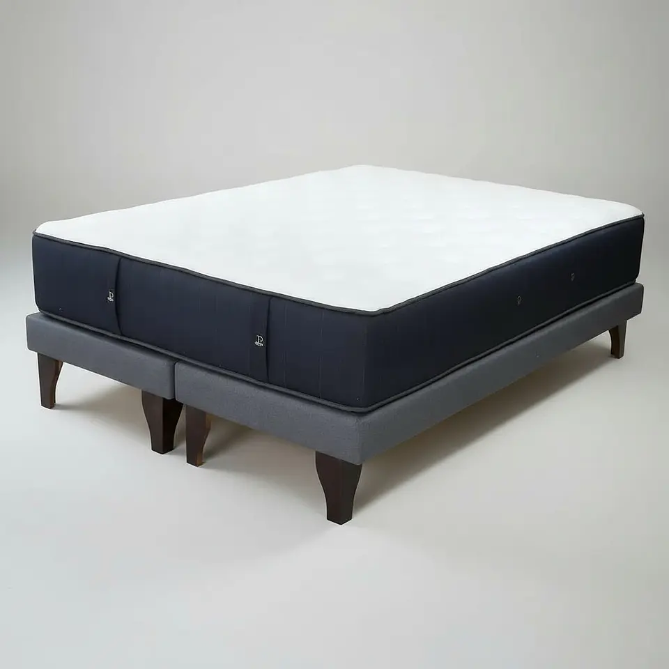 Cama King Box 13 cm + Colchon CIC - Patas De Madera  8