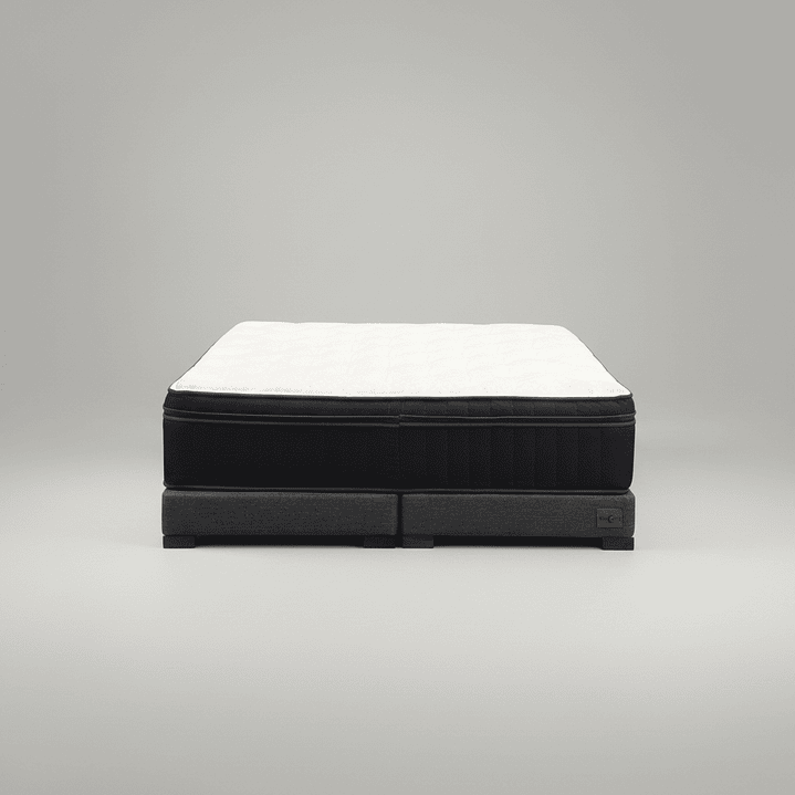 Cama Super King Box 13 cm + Colchon CIC - Patas De Madera  2