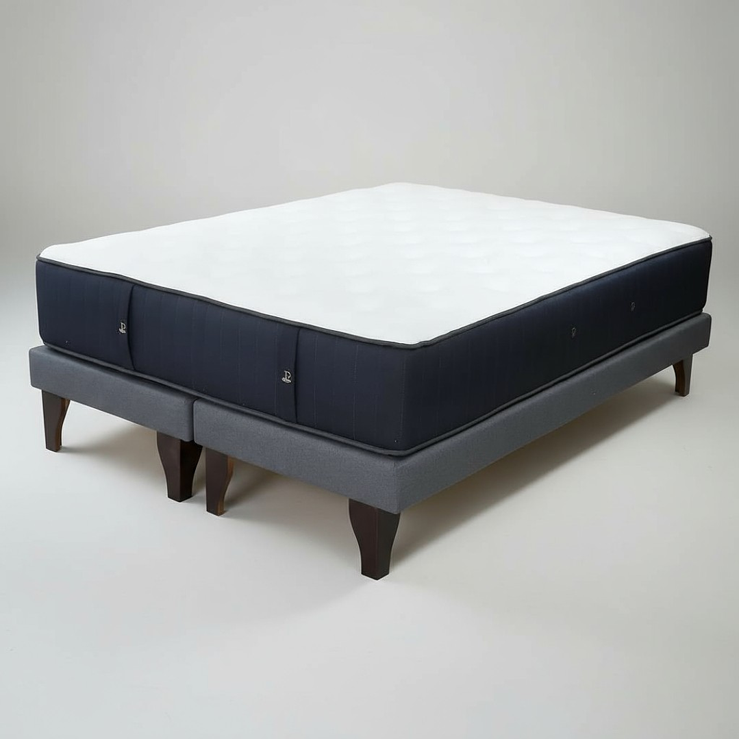 Cama Super King Box 13 cm + Colchon CIC - Patas De Madera  8