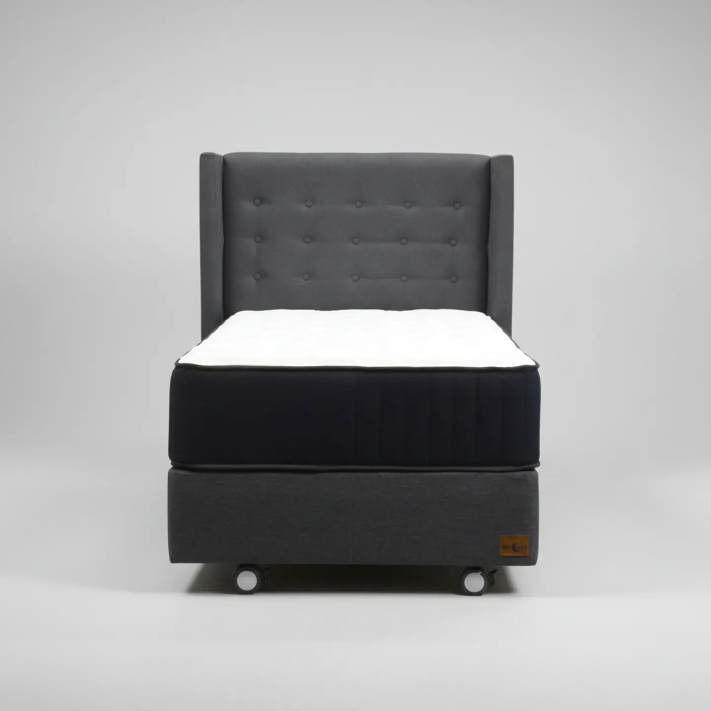 Cama 1 Plaza Box 30 cm + Colchon CIC Con Respaldo - Ruedas A Eleccion 2