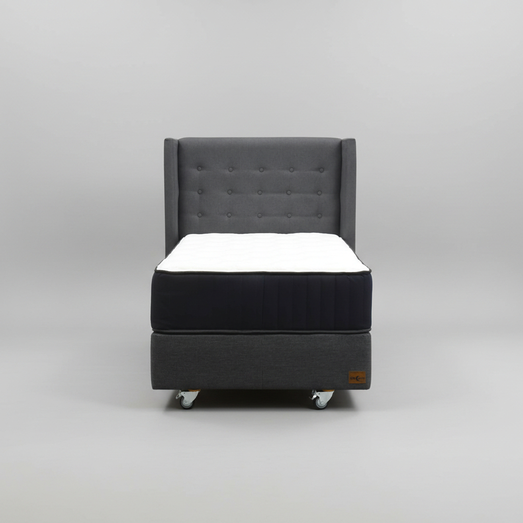 Cama 1 Plaza Box 30 cm + Colchon CIC Con Respaldo - Ruedas A Eleccion 8