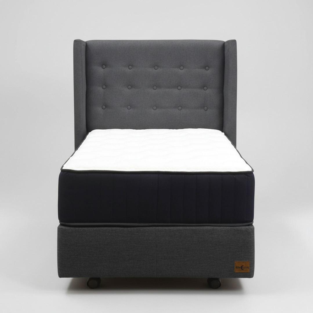 Cama 1 Plaza Box 30 cm + Colchon CIC Con Respaldo - Ruedas A Eleccion 11