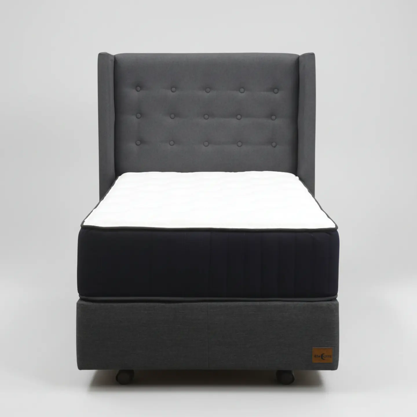 Cama 1 Plaza Box 30 cm + Colchon CIC Con Respaldo - Ruedas A Eleccion 11
