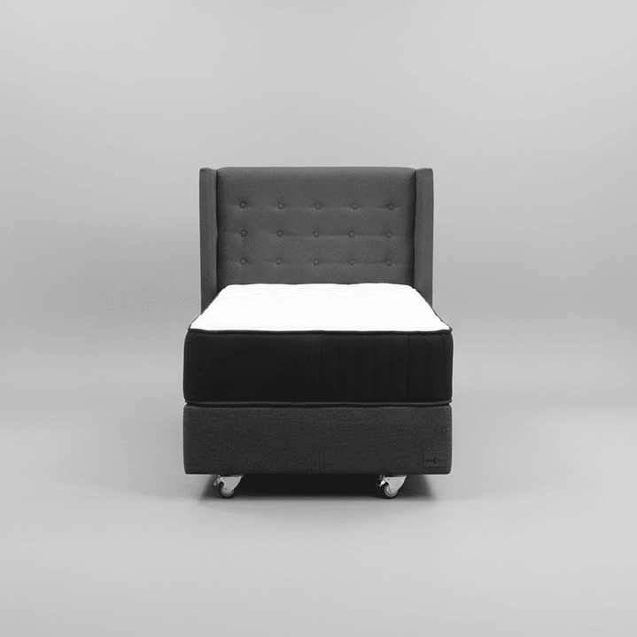 Cama 1.5 Plaza Box 30 cm + Colchon CIC Con Respaldo - Ruedas A Eleccion 8