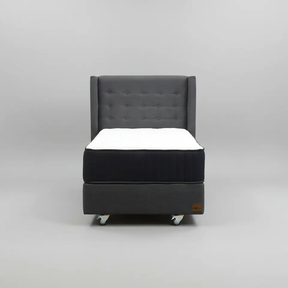 Cama 1.5 Plaza Box 30 cm + Colchon CIC Con Respaldo - Ruedas A Eleccion 8