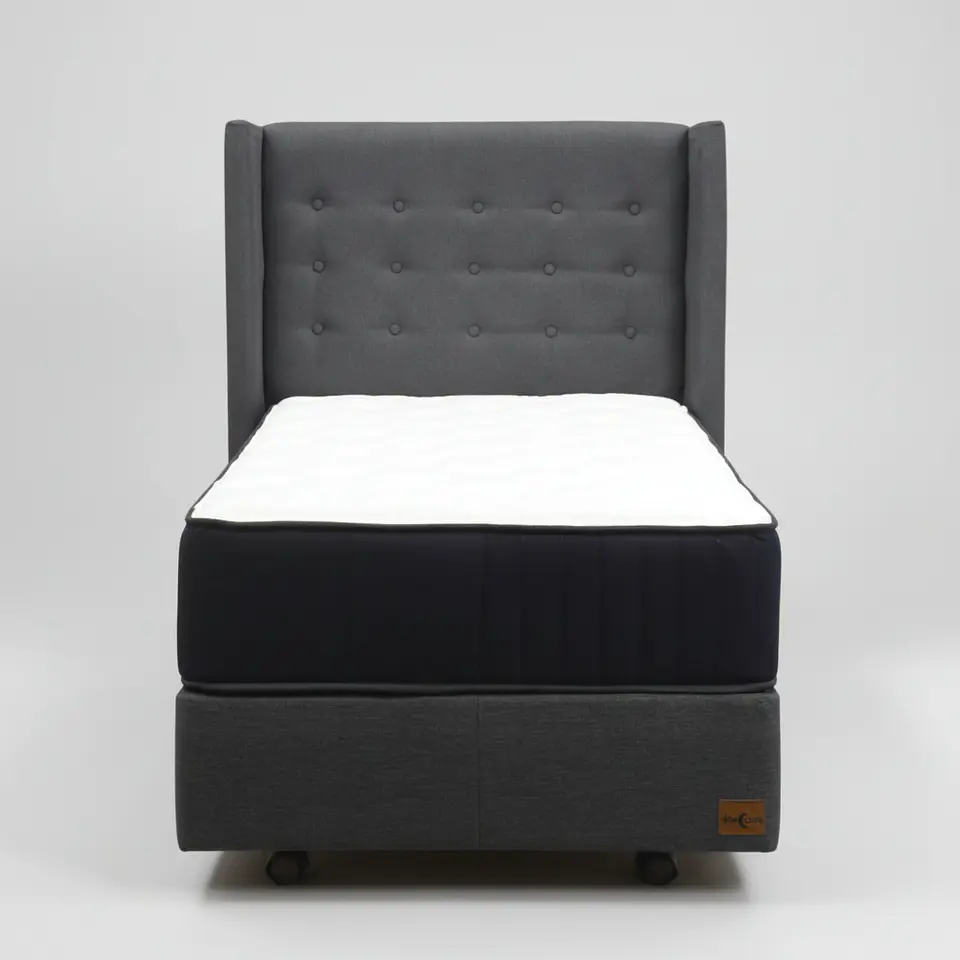 Cama 1.5 Plaza Box 30 cm + Colchon CIC Con Respaldo - Ruedas A Eleccion 11