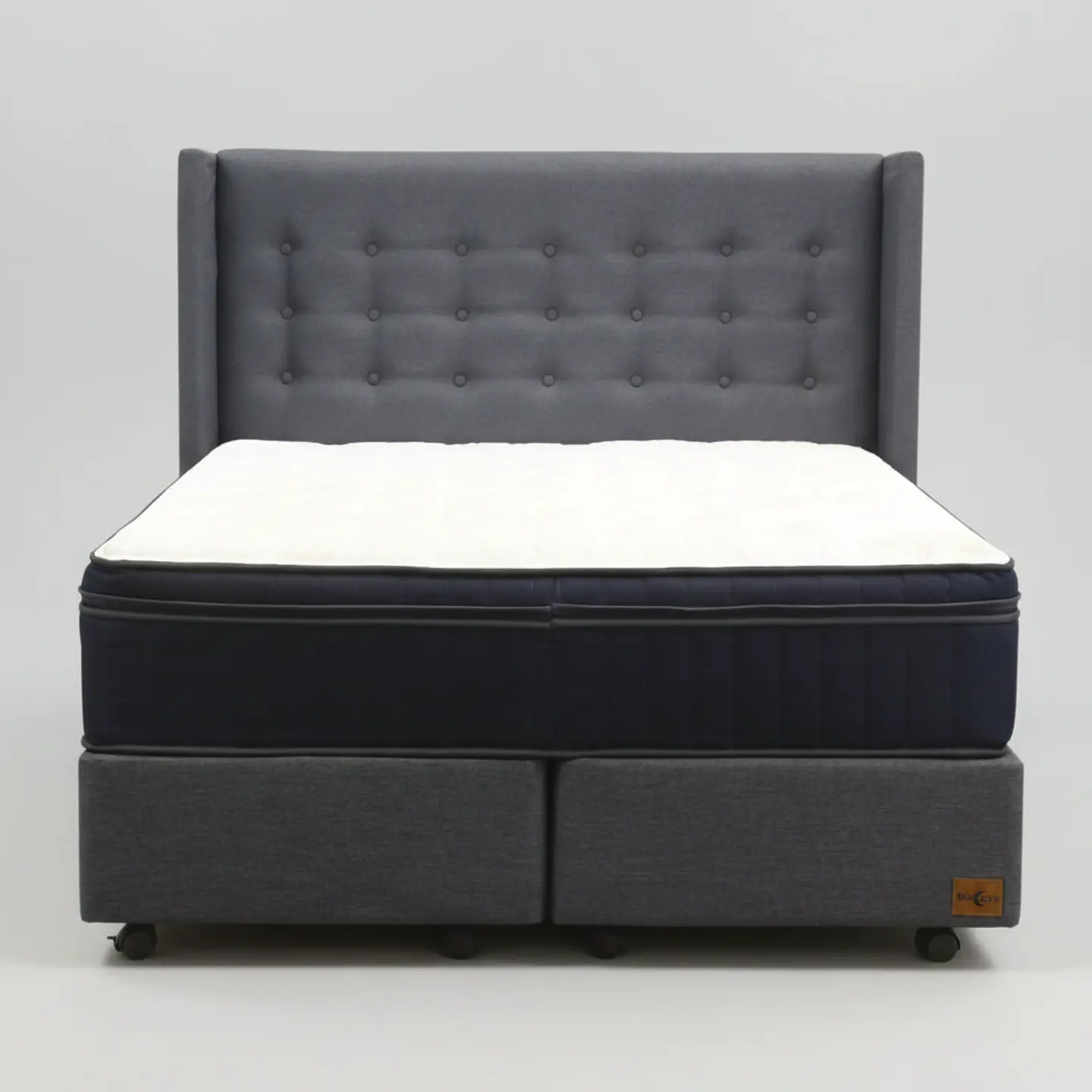 Cama 2 Plaza Box 30 cm + Colchon CIC Con Respaldo - Ruedas A Eleccion 11