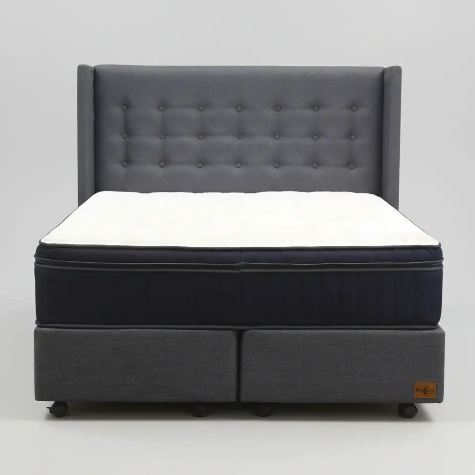 Cama 2 Plaza Box 30 cm + Colchon CIC Con Respaldo - Ruedas A Eleccion 11