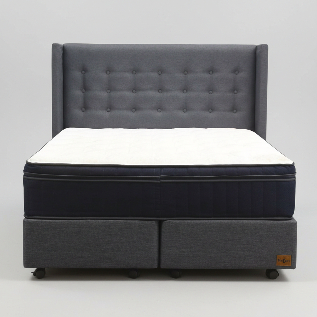 Cama King Box 30 cm + Colchon CIC Con Respaldo - Ruedas A Eleccion 11