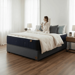 Cama 1 Plaza Box 30 cm + Colchon CIC - Patas De Madera