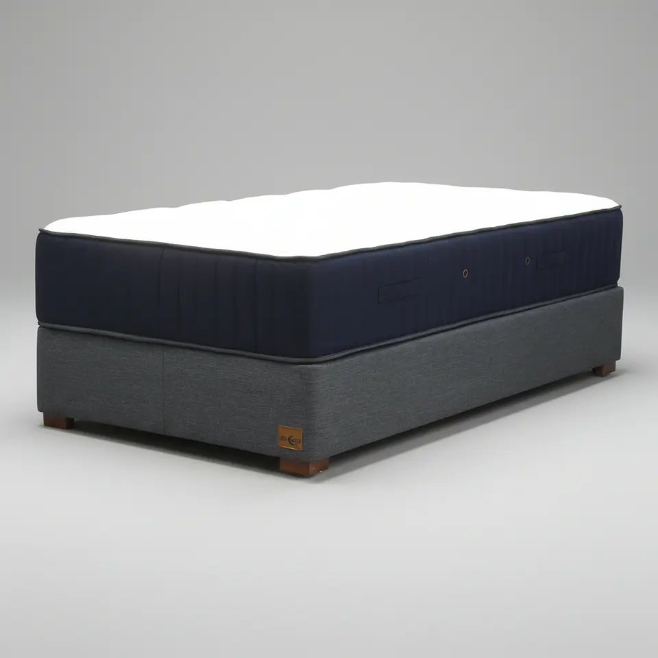 Cama 1 Plaza Box 30 cm + Colchon CIC - Patas De Madera 2