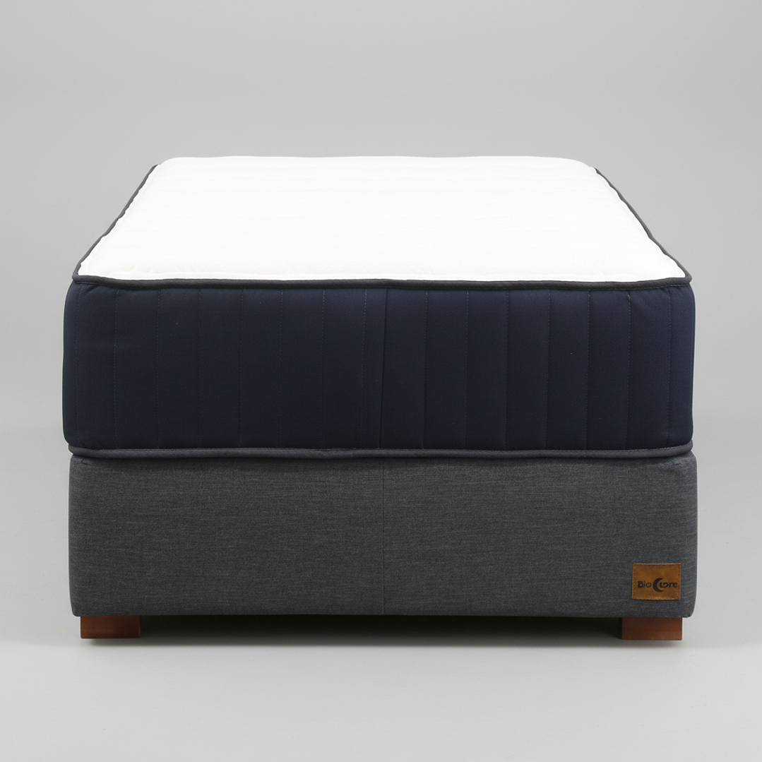 Cama 1 Plaza Box 30 cm + Colchon CIC - Patas De Madera 3