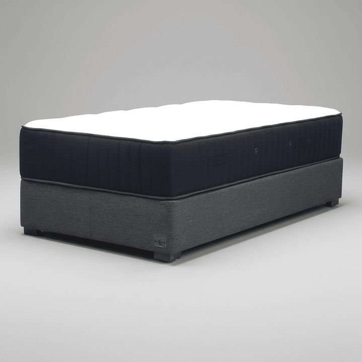 Cama 1.5 Plaza Box 30 cm + Colchon CIC - Patas De Madera 2