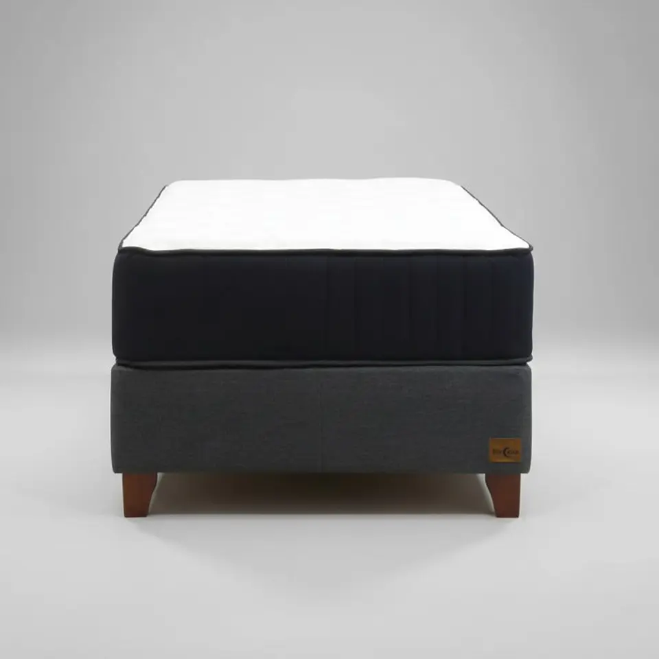 Cama 1.5 Plaza Box 30 cm + Colchon CIC - Patas De Madera 6