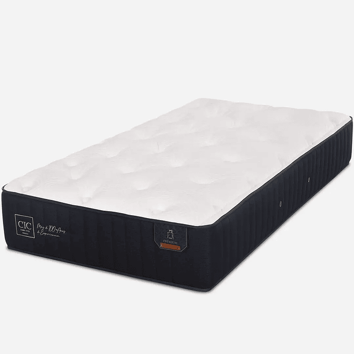 Cama 1 Plaza Box 30 cm + Colchon CIC - Patas De Madera 9