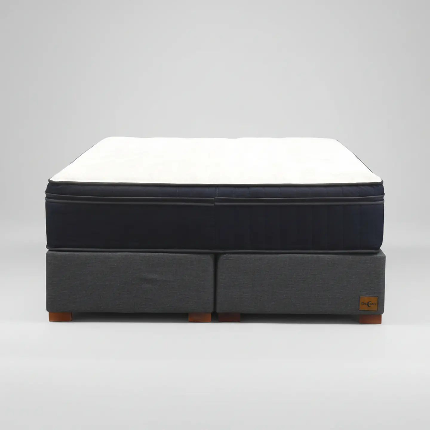 Cama 2 Plazas Box 30 cm + Colchon CIC - Patas De Madera 2