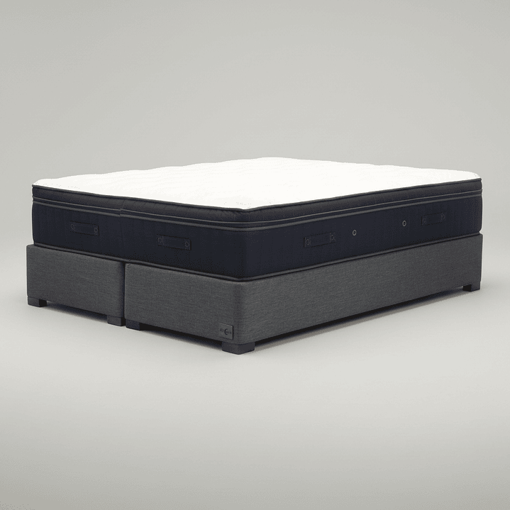 Cama 2 Plazas Box 30 cm + Colchon CIC - Patas De Madera 3