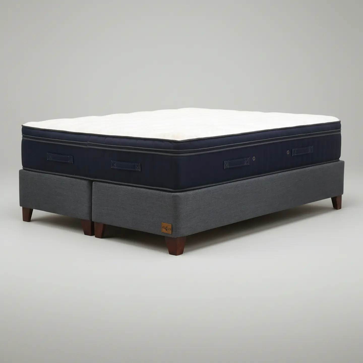 Cama 2 Plazas Box 30 cm + Colchon CIC - Patas De Madera 6