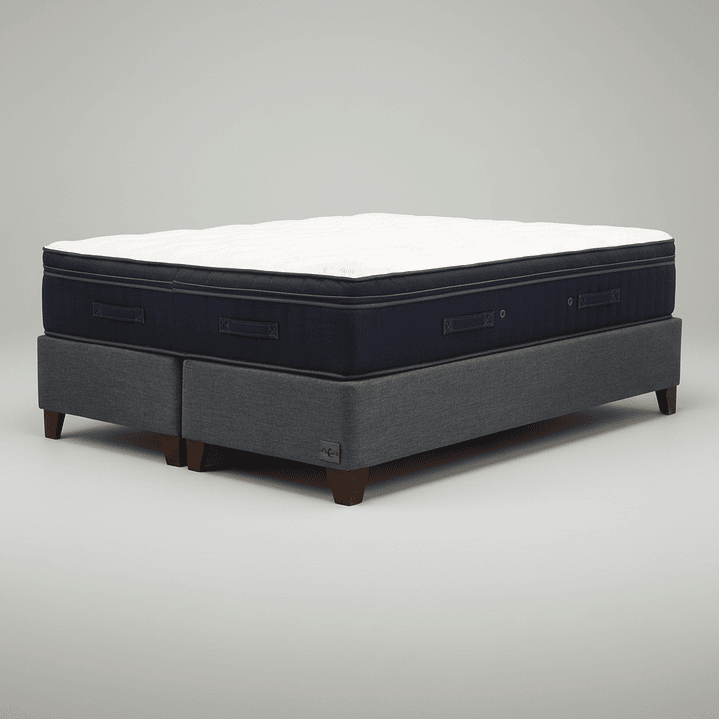 Cama King Box 30 cm + Colchon CIC - Patas De Madera 6