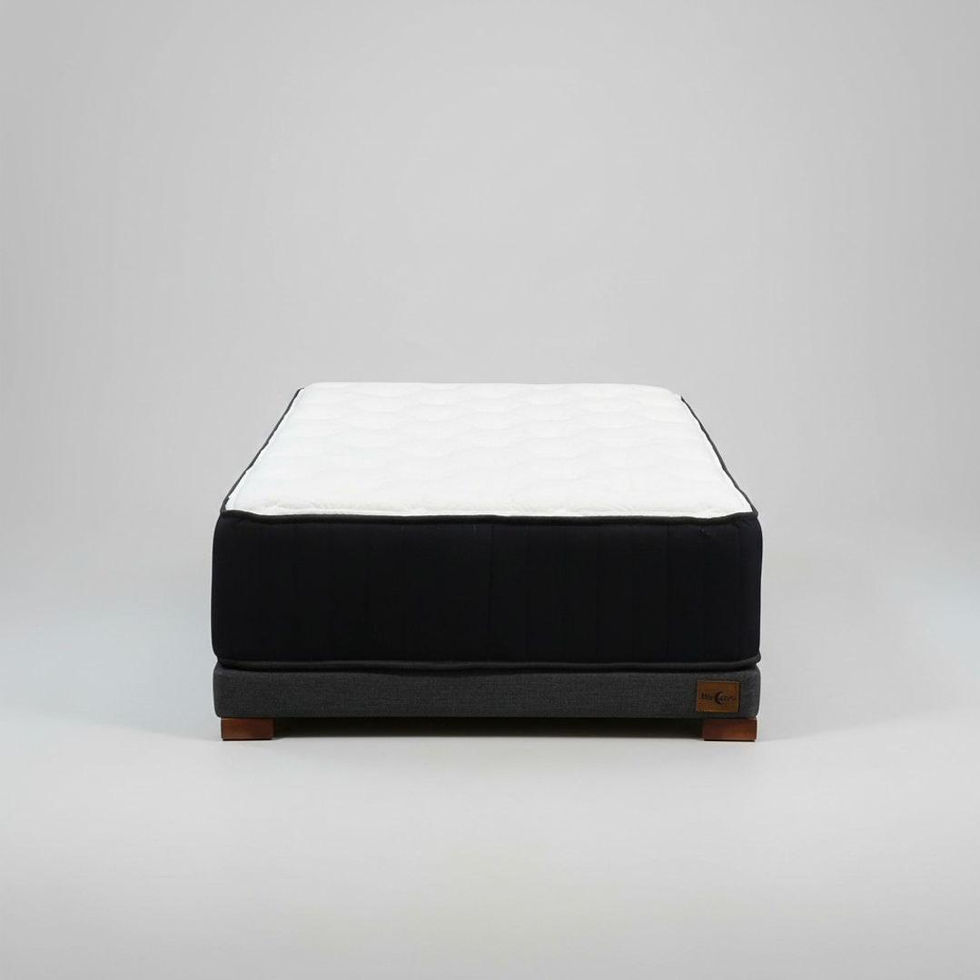 Cama 1 Plaza Box 8 cm + Colchon CIC - Patas De Madera 2
