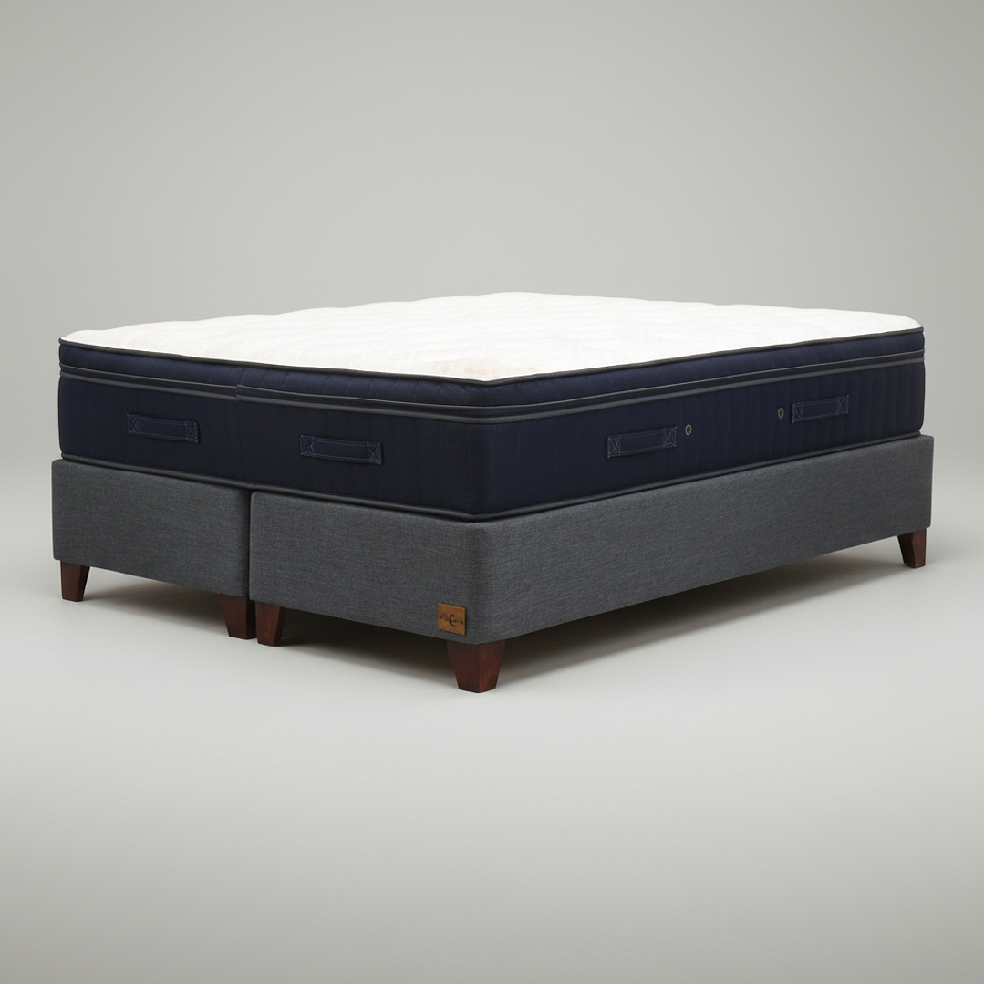 Cama Super King Box 30 cm + Colchon CIC - Patas De Madera 6