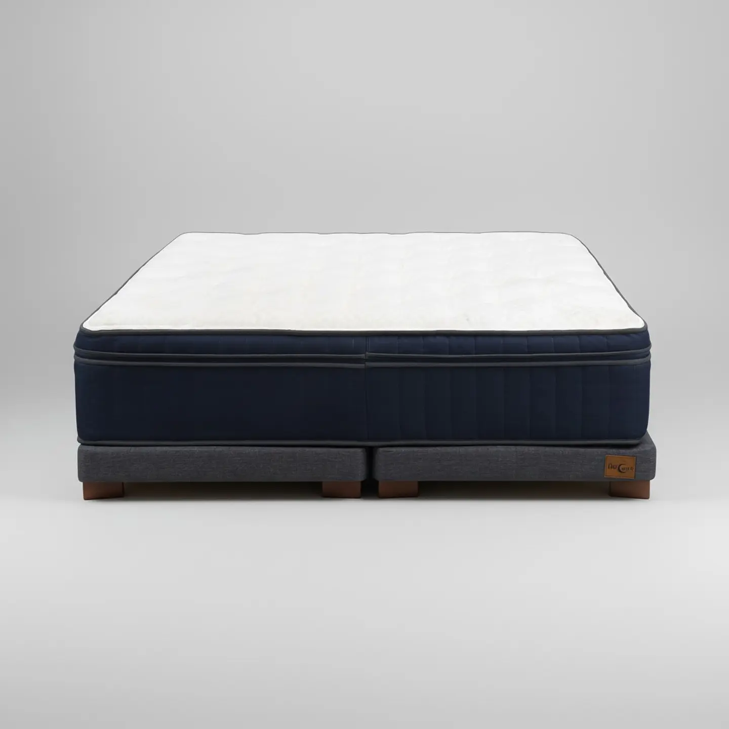 Cama Full Dividida Box 8 cm + Colchon CIC - Patas De Madera 2