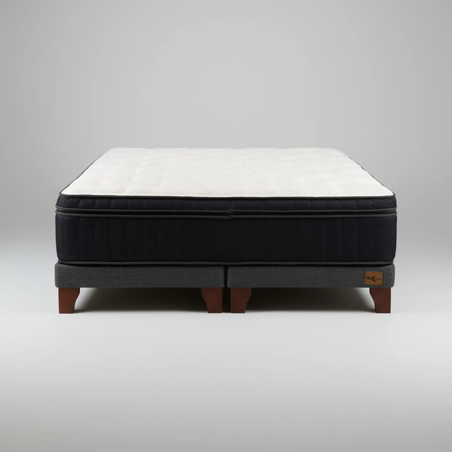 Cama 2 Plazas Box 8 cm + Colchon CIC - Patas De Madera 5