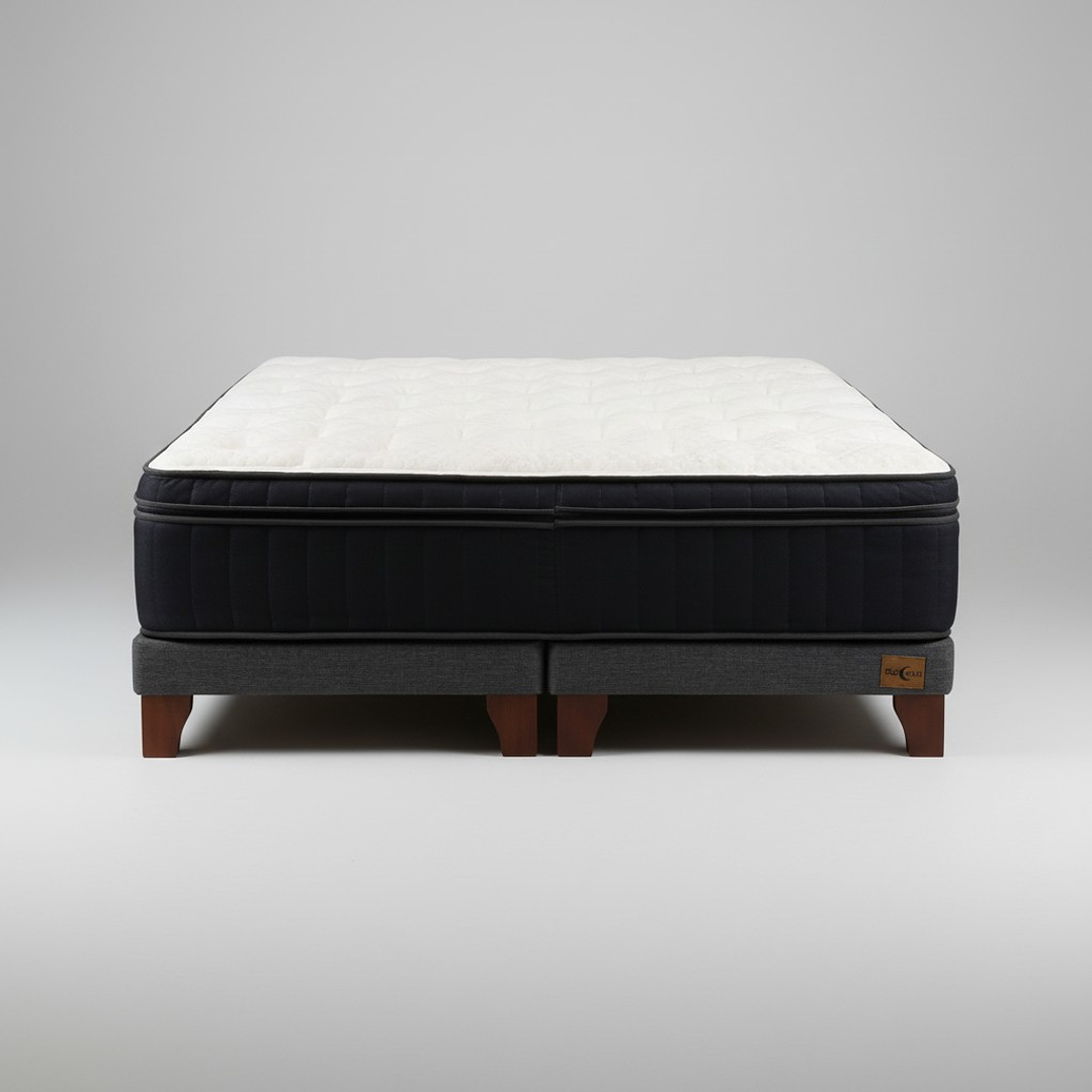 Cama Super King Box 8 cm + Colchon CIC - Patas De Madera 5