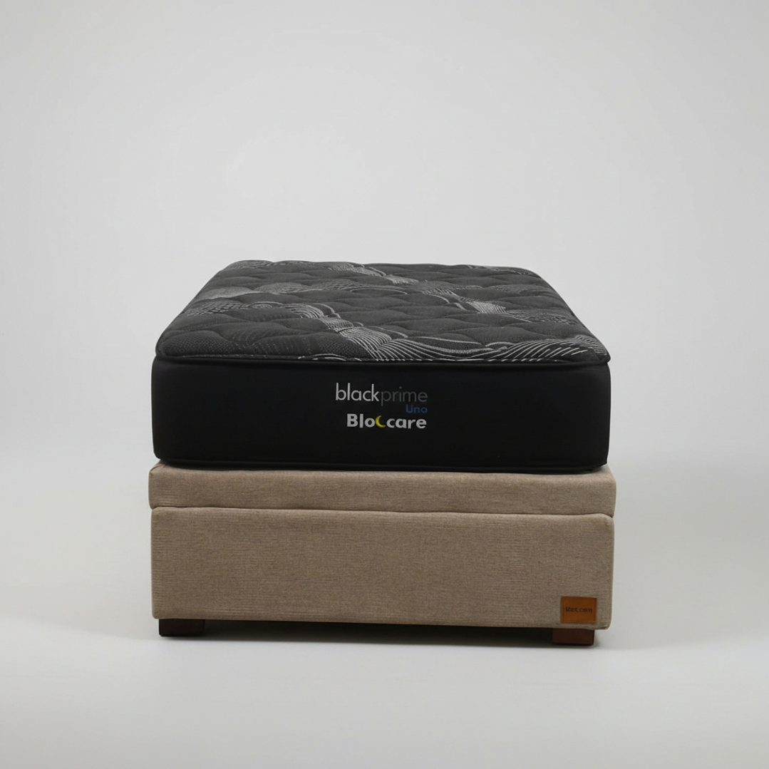 Cama Baul 1 Plaza + Prime - Modelo Uno/ Con Patas De Madera (Beige) 2