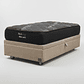 Cama Baul 1 Plaza + Colchon Black Prime - Modelo Uno / Ruedas A Eleccion (Beige) - Miniatura 2