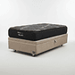 Cama Baul 1.5 Plaza + Colchon Black Prime - Modelo Uno / Ruedas A Eleccion (Beige) - Miniatura 6