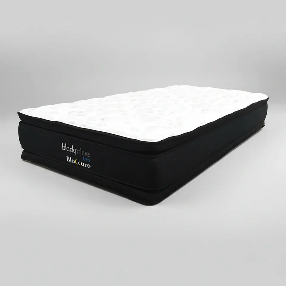 Cama Baul 1.5 Plaza + Colchon Black Prime - Modelo Dos / Con Patas De Madera (Beige) 8