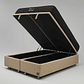 Cama Baul 2 Plaza + Colchon Black Prime - Modelo Uno / Ruedas A Eleccion (Beige) - Miniatura 2