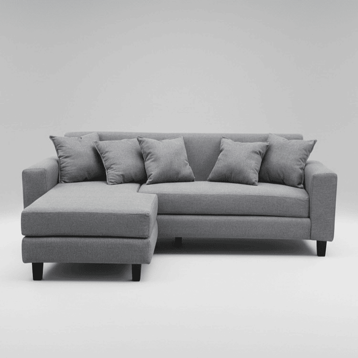 Sofa Seccional Bloccare 2  Cuerpos - Tela Verona Gris 2