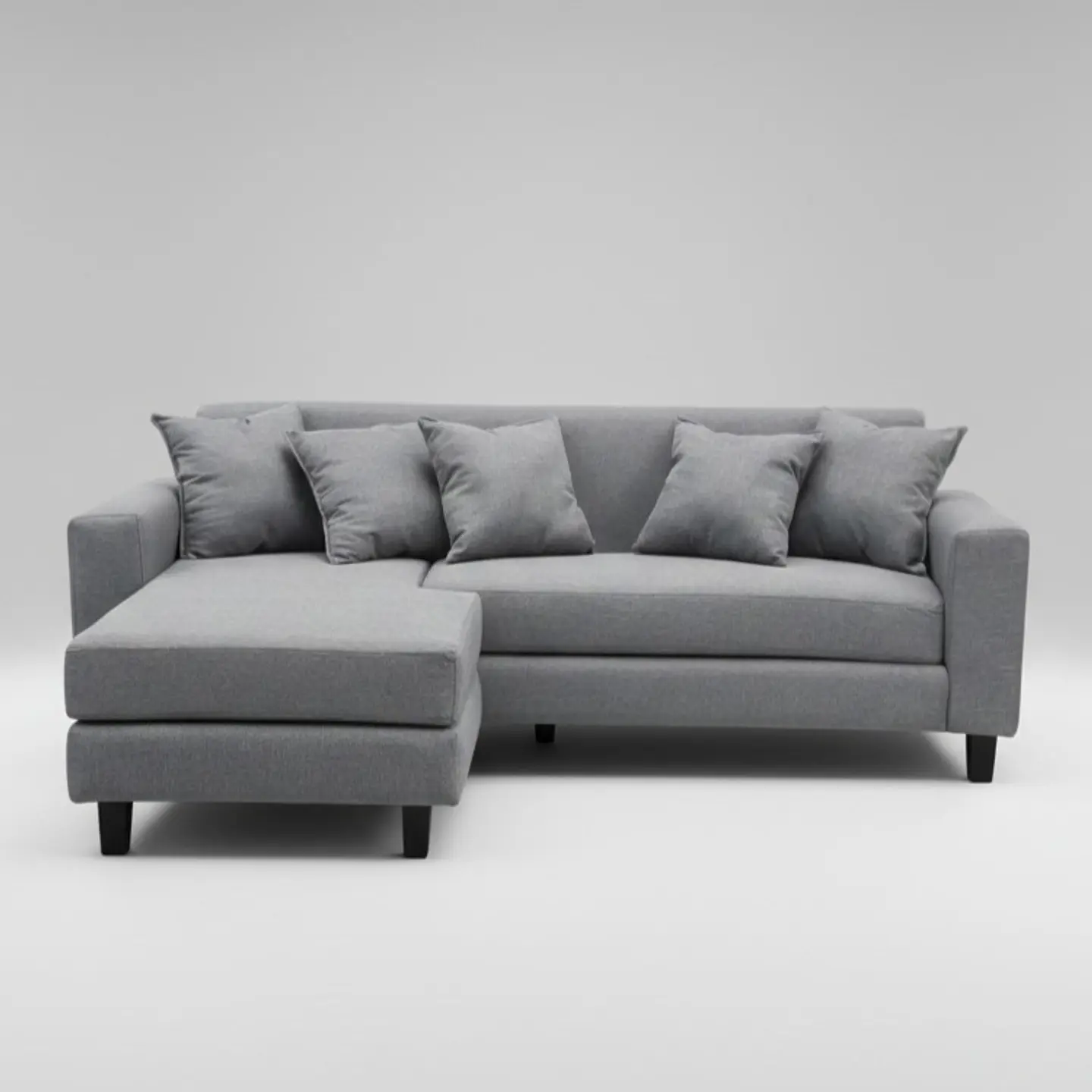Sofa Seccional Bloccare 3  Cuerpos - Tela Verona Gris 2