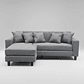 Sofa Seccional Bloccare 2  Cuerpos - Tela Verona Gris - Miniatura 2