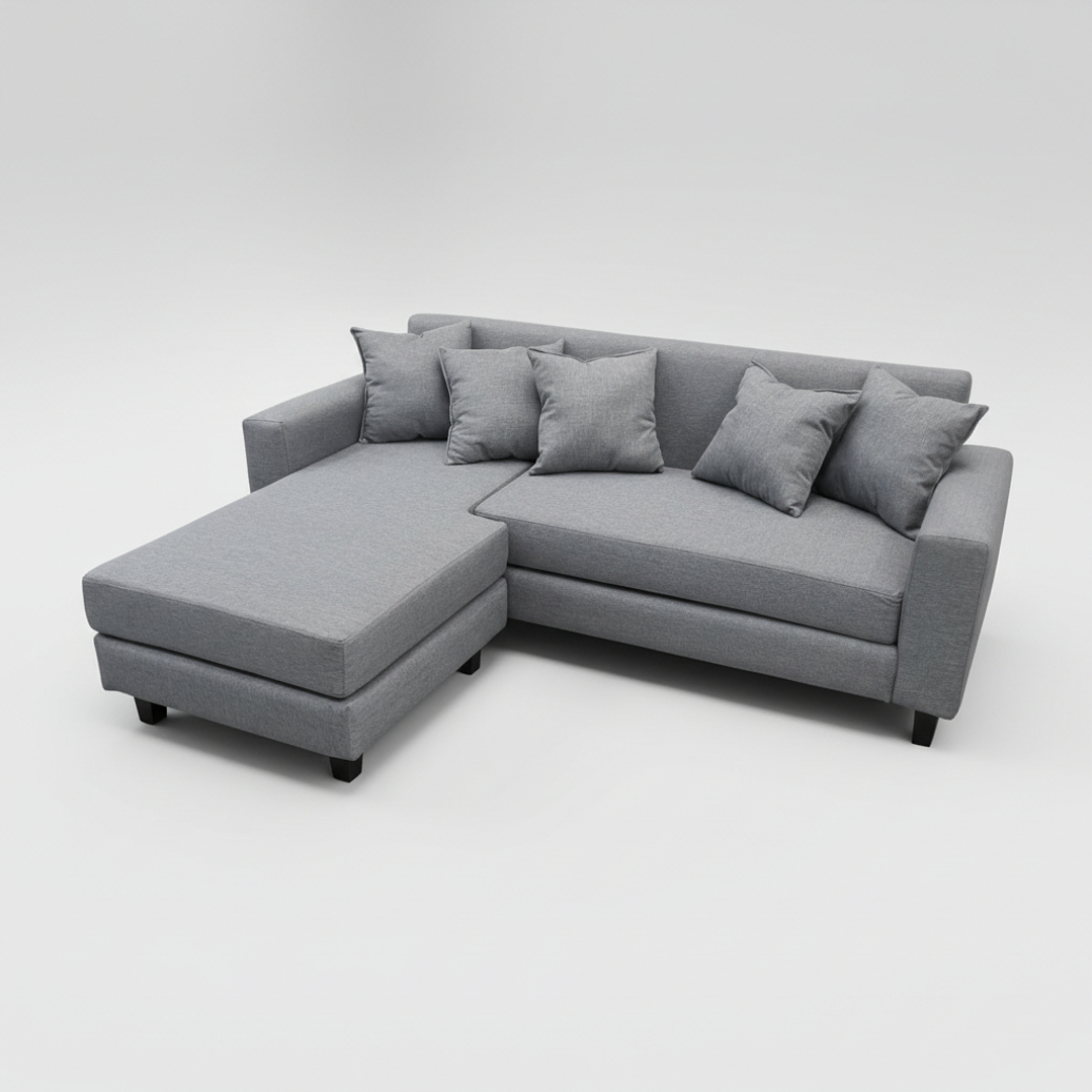 Sofa Seccional Bloccare 2  Cuerpos - Tela Verona Gris 3