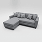 Sofa Seccional Bloccare 2  Cuerpos - Tela Verona Gris - Miniatura 3