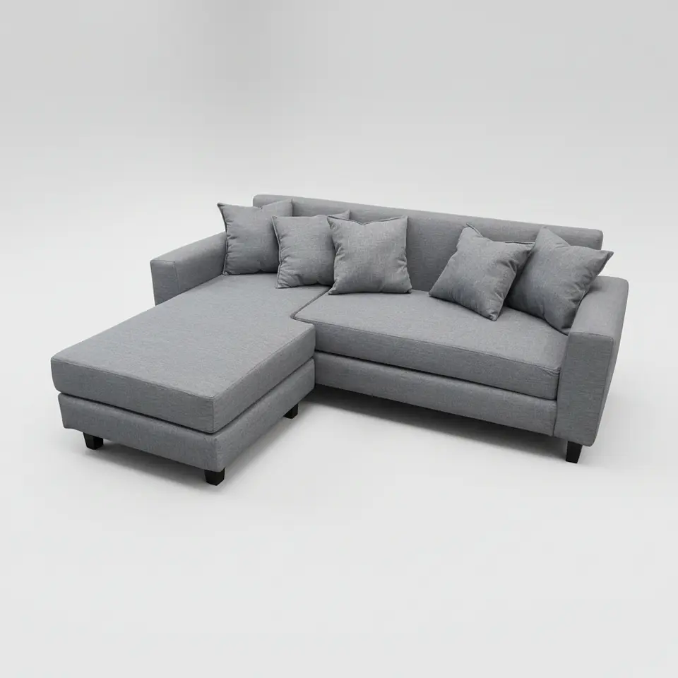 Sofa Seccional Bloccare 3  Cuerpos - Tela Verona Gris 3