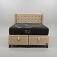 Cama Baul 2 Plaza + Colchon Black Prime - Modelo Uno + Respaldo / Con Patas (Beige) - Miniatura 5