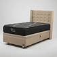 Cama Baul 1 Plaza + Colchon Black Prime - Modelo Uno + Respaldo / Ruedas A Eleccion (Beige) - Miniatura 8